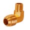 Everflow 1/4 Flare x 1/8 MIP Reducing 90 Degree Elbow Pipe Fitting, Brass F49R-1418 - alternate 1